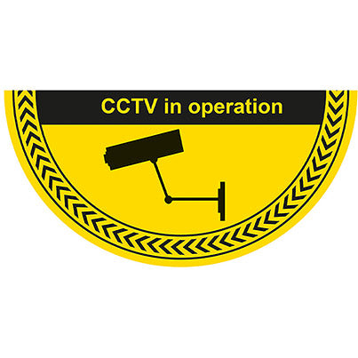 Slip-Resistant Laminate "CCTV in Operation" Floor Graphic 750mm x 375mm