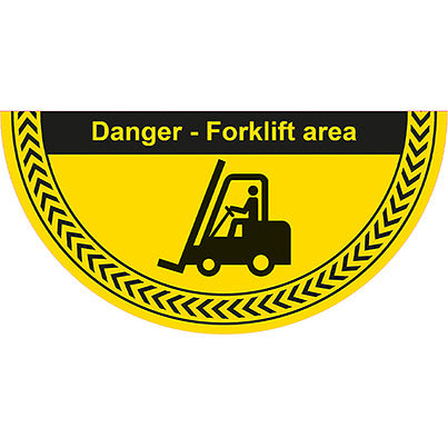 Slip-Resistant Laminate "Danger Forklift Area" Floor Graphic 750mm x 375mm