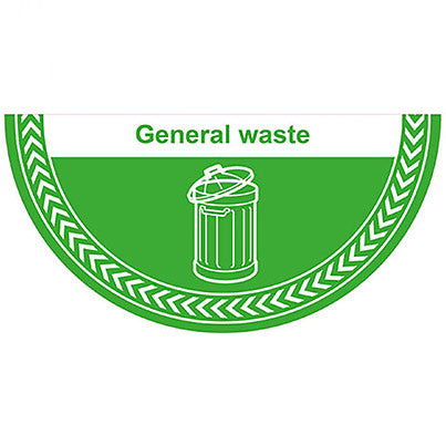 Slip-Resistant Laminate "General Waste" Floor Graphic 750mm x 375mm