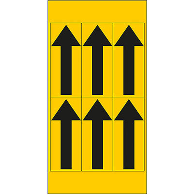 Self-Adhesive Vinyl Arrow Label 38mm x 90mm (Sheet of 6)
