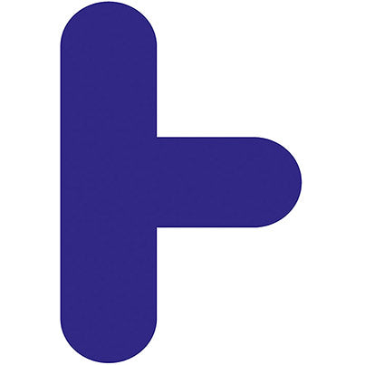 T Symbol Symbol Floor Graphic 300mm x 200mm (Pack of 10)