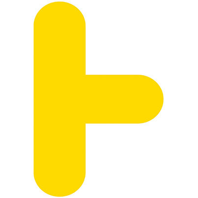 T Symbol Symbol Floor Graphic 300mm x 200mm (Pack of 10)