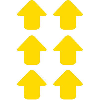 Yellow Arrow Floor Graphic 90mm (Pack of 100)