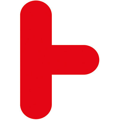 T Symbol Symbol Floor Graphic 300mm x 200mm (Pack of 10)
