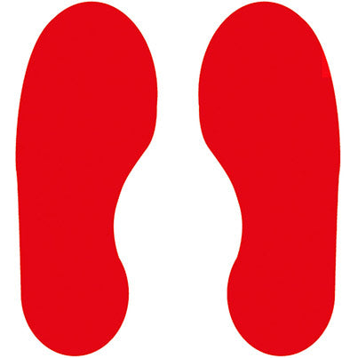 Footprints Floor Graphic 300mm x 100mm (Pack of 10)