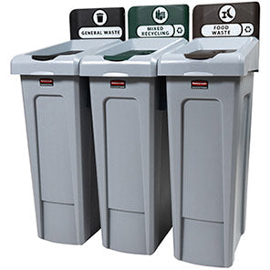 Rubbermaid Slim Jim Three-Stream Recycling Station