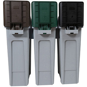 Rubbermaid Slim Jim Three-Stream Recycling Station
