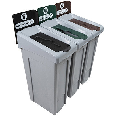 Rubbermaid Slim Jim Three-Stream Recycling Station