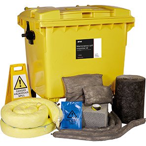 Maintenance Spill Kit in Drop-Front Bin