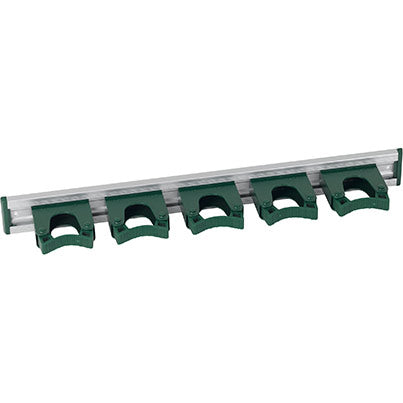 Hillbrush Hygiene HD6 Aluminium Wall Rail with Five Medium Hangers