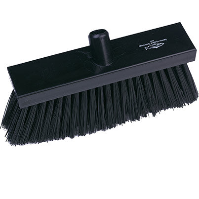Hillbrush Hygiene Professional B757 Black Stiff Outdoor Broom Head