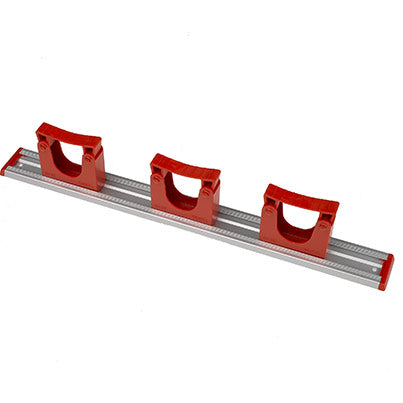 Hillbrush Hygiene HD7 Aluminium Wall Rail with Three Large Hangers
