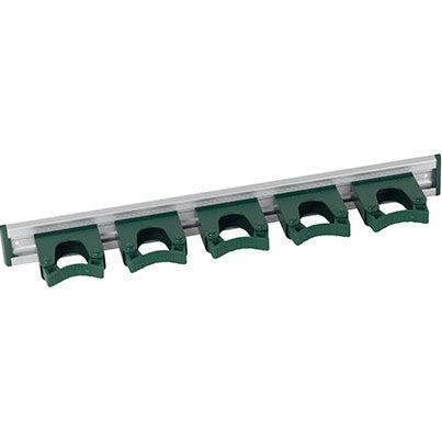 Hillbrush Hygiene HD6G Aluminium Wall Rail with Five Medium  Hangers