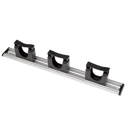 Hillbrush Hygiene HD7 Aluminium Wall Rail with Three Large Hangers