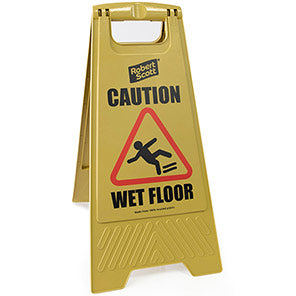 Robert Scott "Cleaning in Progress/Wet Floor" A-Board Sign 300mm x 620mm