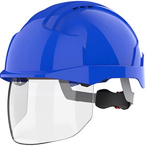 EVO VISTAshield Vented Wheel-Ratchet Safety Helmet with Visor