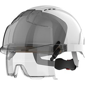 EVO VISTAlens Vented Wheel-Ratchet Safety Helmet with Glasses