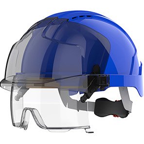 EVO VISTAlens Vented Wheel-Ratchet Safety Helmet with Glasses