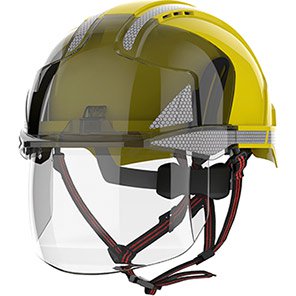 EVO VISTAshield Dualswitch Vented Safety Helmet with Face Shield
