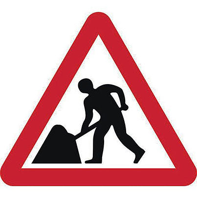 Zintec Triangular Men at Work Temporary Road Sign 750mm