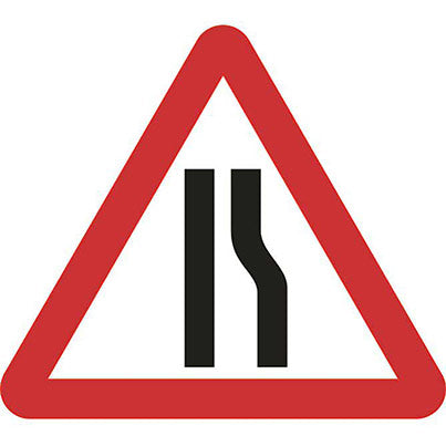 Zintec Triangular Road Narrows Off-Side Temporary Road Sign 750mm