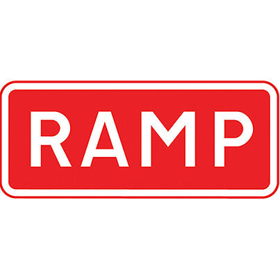 Zintec Rectangular "Ramp" Temporary Road Sign 1050mm x 450mm
