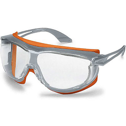 uvex Skyguard NT Grey/Orange Clear-Lens Safety Glasses