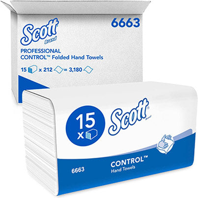 Kimberly-Clark Scott Control 6663 Folded Paper Towel Pack (Case of 15)