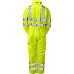 P522 Men’s Waterproof Hi-Vis Overalls with Kneepad Pockets