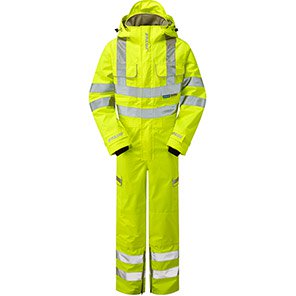 P522 Men’s Waterproof Hi-Vis Overalls with Kneepad Pockets