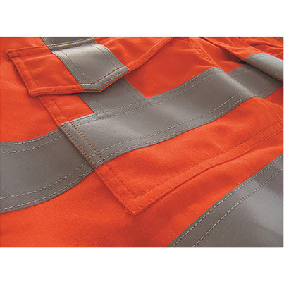 Women’s Orange Hi-Vis Arc-Flash Overalls with Kneepad Pockets 8R