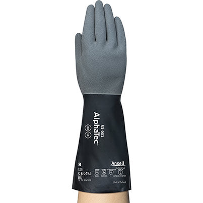 Ansell AlphaTec 53-001 Nitrile/Neoprene Chemical-Resistant Gloves 11