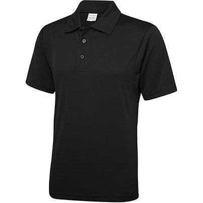 JustCool SuperCool Black Wicking Polo Shirt