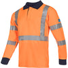 Lerby Orange Long-Sleeve Hi-Vis Arc-Flash Polo Shirt