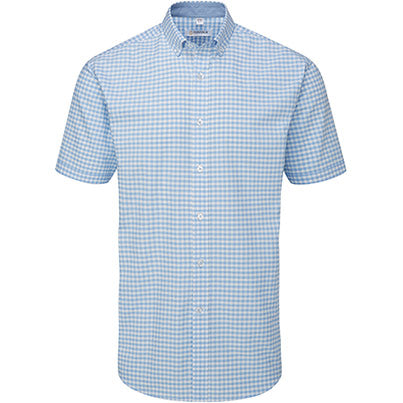 Men’s Checked Short-Sleeve Oxford Shirt