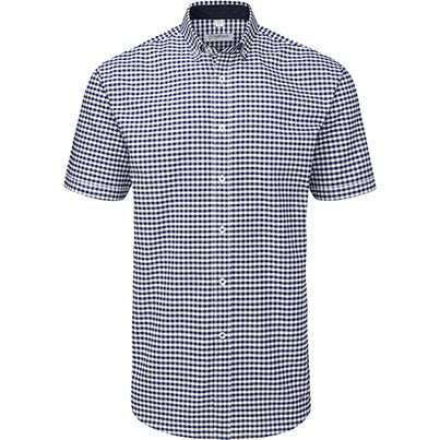 Men’s Checked Short-Sleeve Oxford Shirt