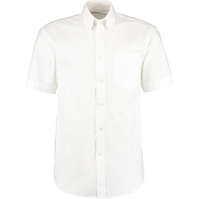 Men’s White Short-Sleeve Oxford Shirt