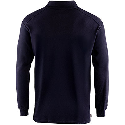 Navy Arc-Flash Long-Sleeve Polo Shirt