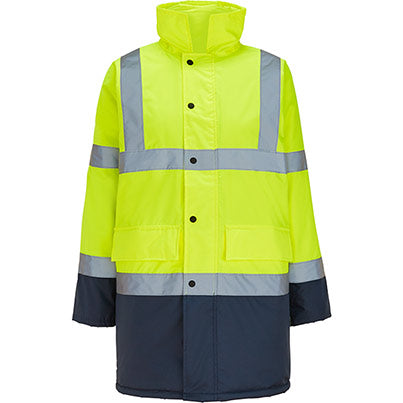 Navy/Yellow Two-Tone Waterproof Hi-Vis Coat