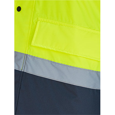 Navy/Yellow Two-Tone Waterproof Hi-Vis Coat
