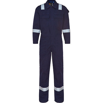 Nordic Orange Flame-Retardant Overalls with Kneepad Pockets