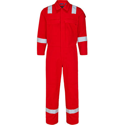 Nordic Orange Flame-Retardant Overalls with Kneepad Pockets