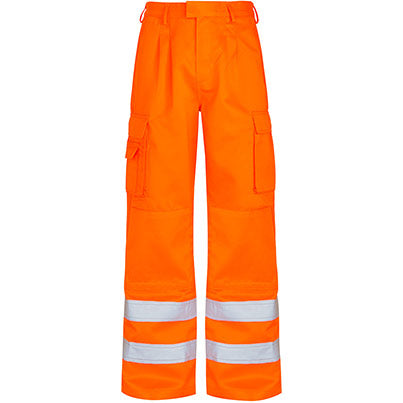 Hi-Vis Cargo Trousers with Kneepad Pockets