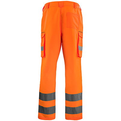 Hi-Vis Cargo Trousers with Kneepad Pockets