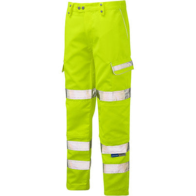 P346 Men’s Hi-Vis Cargo Trousers with Kneepad Pockets