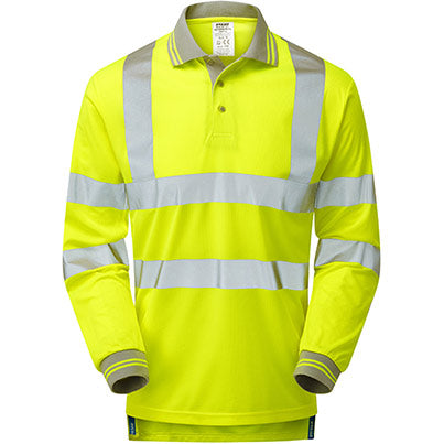 P458 Men’s Long-Sleeve Hi-Vis Polo Shirt