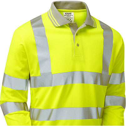 P458 Men’s Long-Sleeve Hi-Vis Polo Shirt