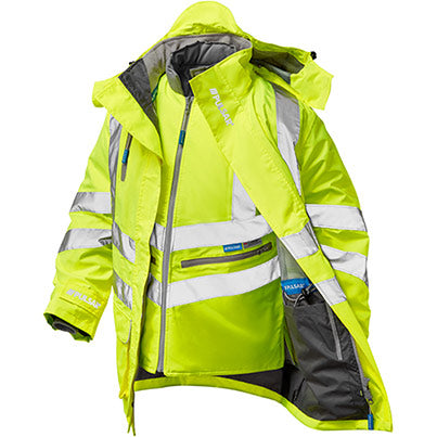P487 Men’s 7-in-1 Waterproof Hi-Vis Coat