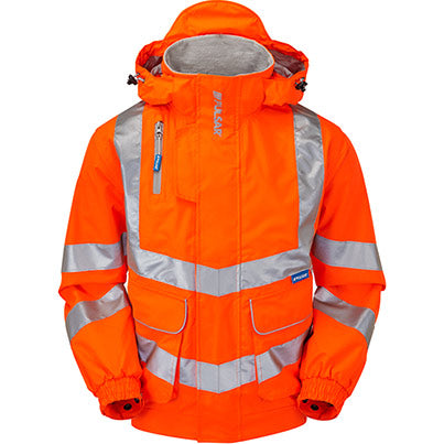 PR515 Orange Hi-Vis Bomber Jacket