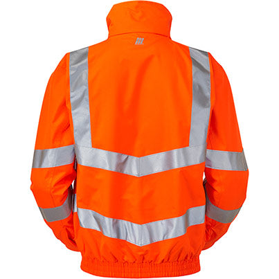 PR515 Orange Hi-Vis Bomber Jacket